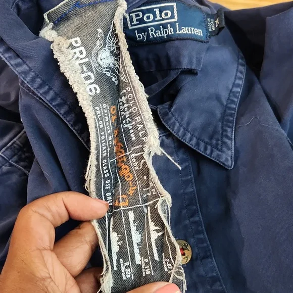 Polo By Ralph Lauren Long Sleeve Navy Blue Button Down Shirt (M Size M) - Picture 8 of 10